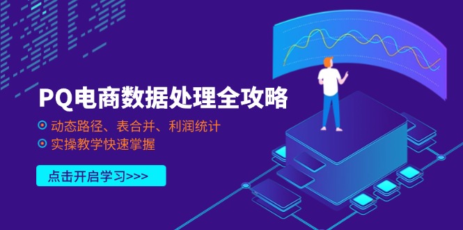 （14240期）PQ电商数据处理全攻略，动态路径、表合并、利润统计，实操教学快速掌握-东方阿立·创业研究社