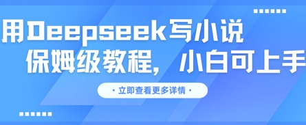 用Deepseek写小说，保姆级教程，小白可实操-东方阿立·创业研究社